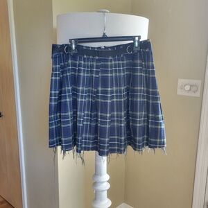 Dolls Kill- Current Mood Grunge Plaid Pleated Skirt
